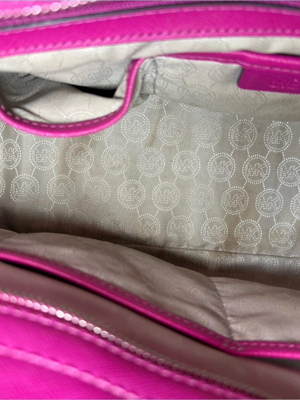 Michael Kors Saffiano Leather Tote - Hot Pink